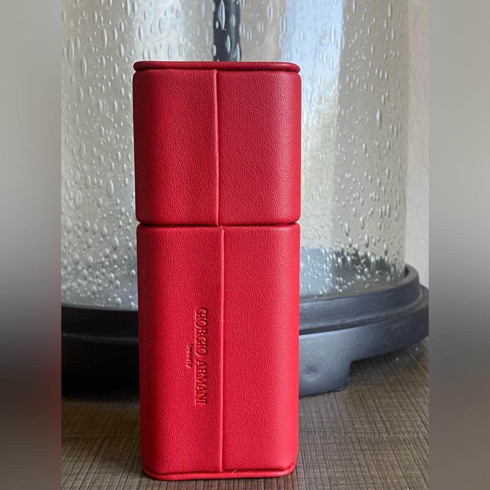 Giorgio Armani Red Lipstick Travel Case Fits 2 NWOB - Picture 2 of 3